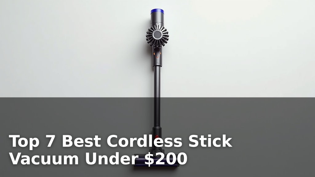 Top 7 Best Cordless Stick Vacuum Under $200