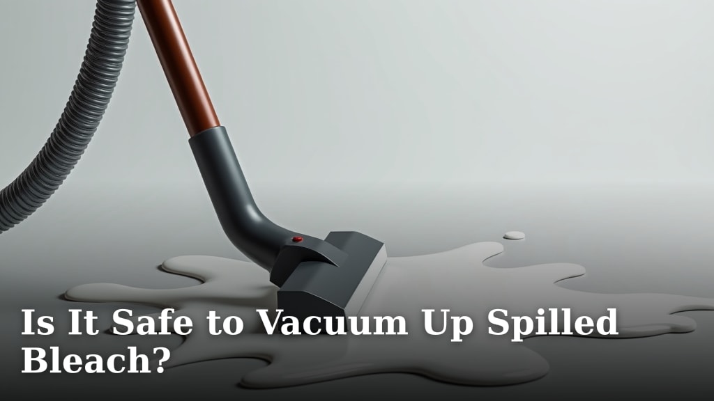 Is It Safe to Vacuum Up Spilled Bleach?