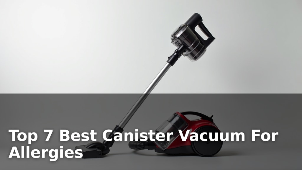 Top 7 Best Canister Vacuum For Allergies