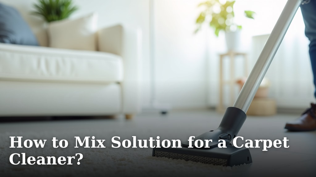 How to Mix Solution for a Carpet Cleaner?