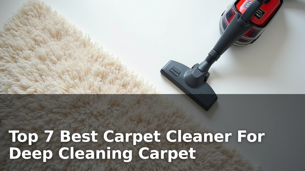 Top 7 Best Carpet Cleaner For Deep Cleaning Carpet