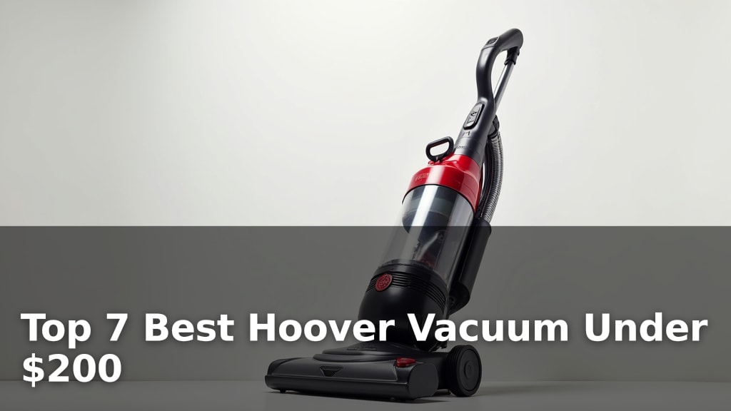 Top 7 Best Hoover Vacuum Under $200