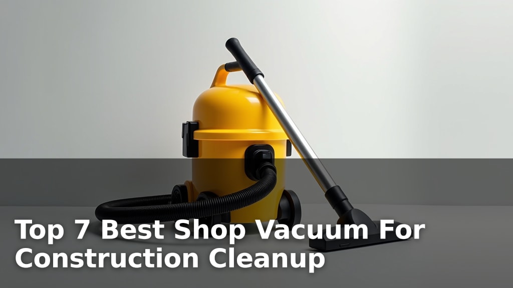 Top 7 Best Shop Vacuum For Construction Cleanup