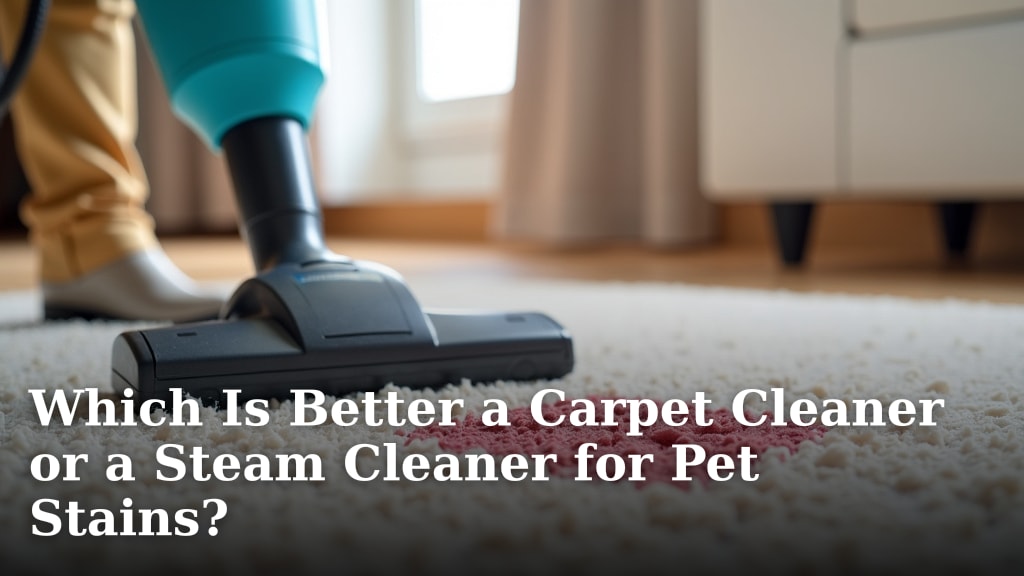 Which Is Better a Carpet Cleaner or a Steam Cleaner for Pet Stains?