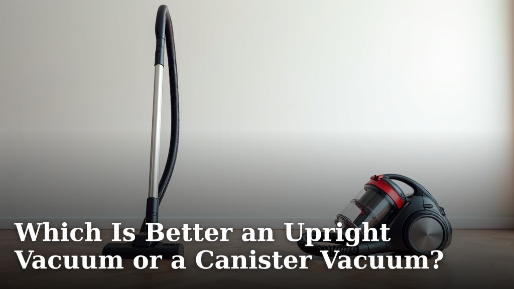Which Is Better an Upright Vacuum or a Canister Vacuum?